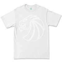 White outline seven lions Premium Tee - artisFamous