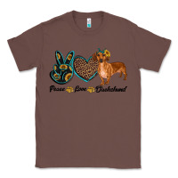 Chestnut peace love dachshund Classic Tee - RanaPortraitStore