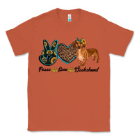 Copper peace love dachshund Classic Tee - RanaPortraitStore