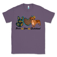 Lavender peace love dachshund Classic Tee - RanaPortraitStore