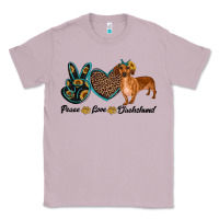 Lilac peace love dachshund Classic Tee - RanaPortraitStore