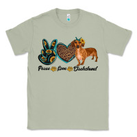 Matcha peace love dachshund Classic Tee - RanaPortraitStore