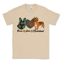 Mushroom peace love dachshund Classic Tee - RanaPortraitStore