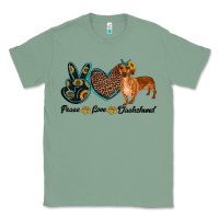 Sage peace love dachshund Classic Tee - RanaPortraitStore