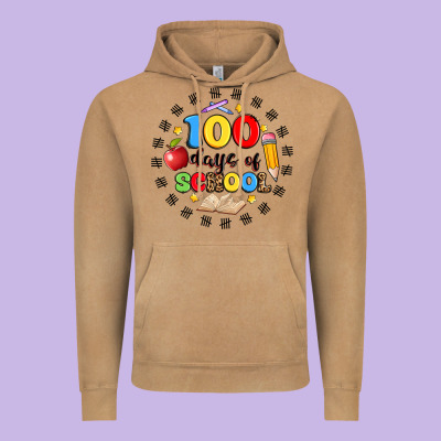 100 Days Of School Vintage Hoodie Designed By Artiststas