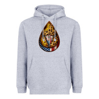 Heather Grey american sunflower bullskull teardrop earrings Heavyweight Hoodie - Jasminsmagicworld