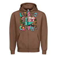 Chestnut let's go camping Zipper Hoodie - RanaPortraitStore