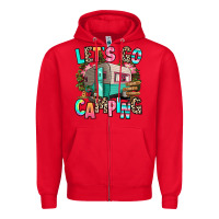 Red let's go camping Zipper Hoodie - RanaPortraitStore