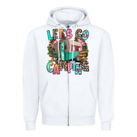 White let's go camping Zipper Hoodie - RanaPortraitStore