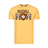 Vintage Mustard Baseball Mom Vintage Tee - CowhideDigitalArt