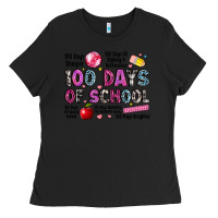 Black 100 days of school Ladies Tee - LillyAllenDesigns
