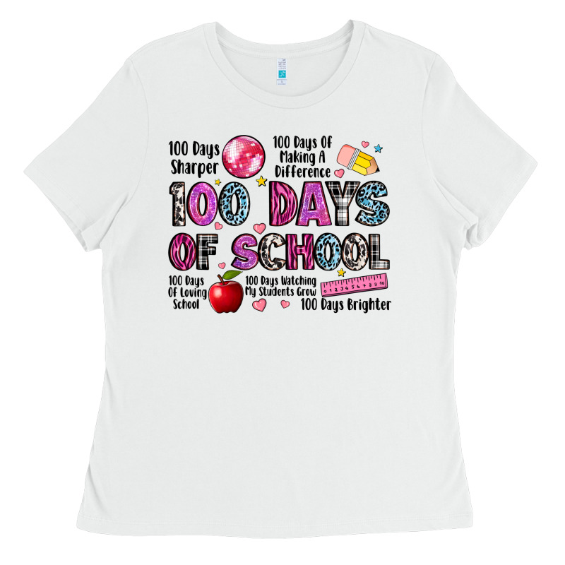 100 Days Of School Ladies Tee by LillyAllenDesigns | Teevron
