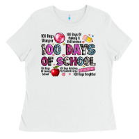 White 100 days of school Ladies Tee - LillyAllenDesigns