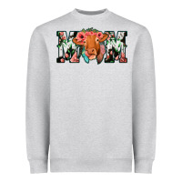Heather Grey Cow Mom Heavyweight Sweatshirt - Jasminsmagicworld