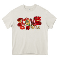 Cream Love more Valentine's Day Heavy Core Tee - FaDigitalArtStudio