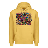 Antique Gold leopard with multiple color glitters Premium Hoodie - Artiststas