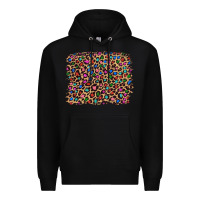 Black leopard with multiple color glitters Premium Hoodie - Artiststas