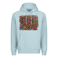 Blue Mist leopard with multiple color glitters Premium Hoodie - Artiststas
