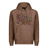 Chestnut leopard with multiple color glitters Premium Hoodie - Artiststas