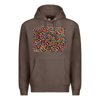 Coffee leopard with multiple color glitters Premium Hoodie - Artiststas