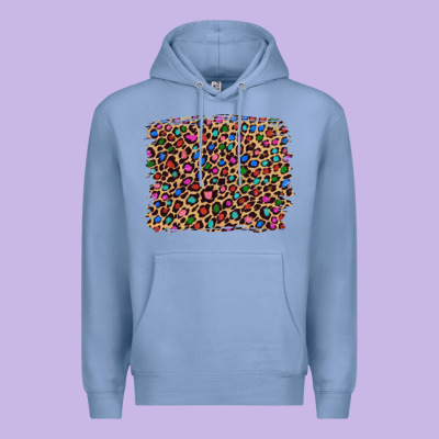 Leopard With Multiple Color Glitters Premium Hoodie Designed By Artiststas