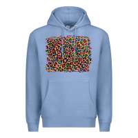 Colony Blue leopard with multiple color glitters Premium Hoodie - Artiststas