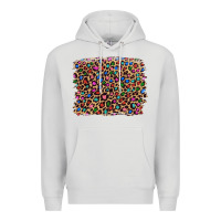 Dove Grey leopard with multiple color glitters Premium Hoodie - Artiststas