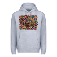 Heather Grey leopard with multiple color glitters Premium Hoodie - Artiststas