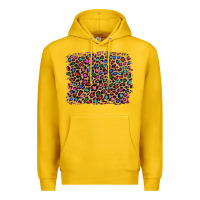 Lemon leopard with multiple color glitters Premium Hoodie - Artiststas