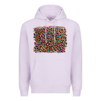 Lilac leopard with multiple color glitters Premium Hoodie - Artiststas