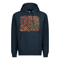 Navy leopard with multiple color glitters Premium Hoodie - Artiststas