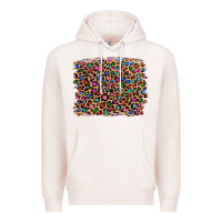 Pale Pink leopard with multiple color glitters Premium Hoodie - Artiststas