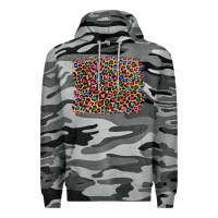 Slate Camo leopard with multiple color glitters Premium Hoodie - Artiststas
