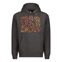 Smoke leopard with multiple color glitters Premium Hoodie - Artiststas