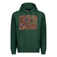 Sports Green leopard with multiple color glitters Premium Hoodie - Artiststas