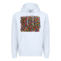 White leopard with multiple color glitters Premium Hoodie - Artiststas