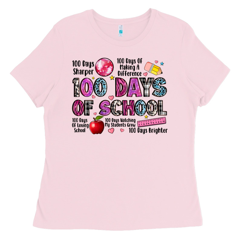 100 Days Of School Ladies Tee by LillyAllenDesigns | Teevron
