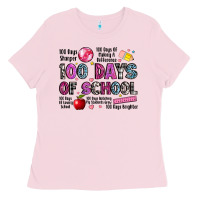 Bubblegum Pink 100 days of school Ladies Tee - LillyAllenDesigns
