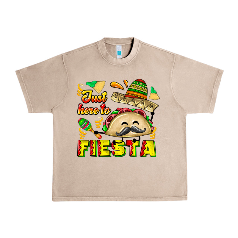 Just Here To Fiesta Urban Heavy Tee by CowhideDigitalArt | Teevron