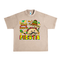 French Oak Just Here To Fiesta Urban Heavy Tee - CowhideDigitalArt