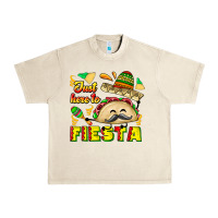 Sandshell Just Here To Fiesta Urban Heavy Tee - CowhideDigitalArt