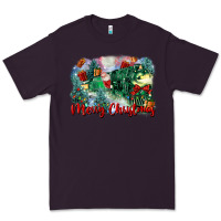 Plum merry christmas santa polar express Premium Tee - FaDigitalArtStudio