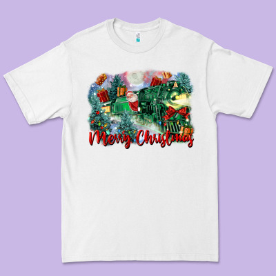 Merry Christmas Santa Polar Express Premium Tee Designed By Fadigitalartstudio