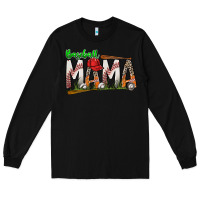 Black baseball mama Long Sleeve Tee - SublimationCraftShop