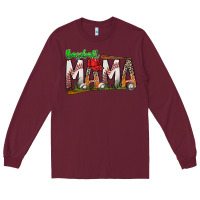 Burgundy baseball mama Long Sleeve Tee - SublimationCraftShop