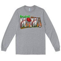 Heather Grey baseball mama Long Sleeve Tee - SublimationCraftShop