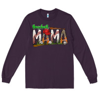 Plum baseball mama Long Sleeve Tee - SublimationCraftShop