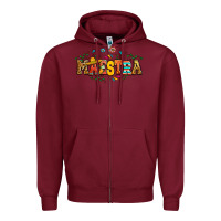 Burgundy spanish maestra teacher Zipper Hoodie - RanaPortraitStore