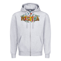 Heather Grey spanish maestra teacher Zipper Hoodie - RanaPortraitStore