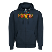 Navy spanish maestra teacher Zipper Hoodie - RanaPortraitStore